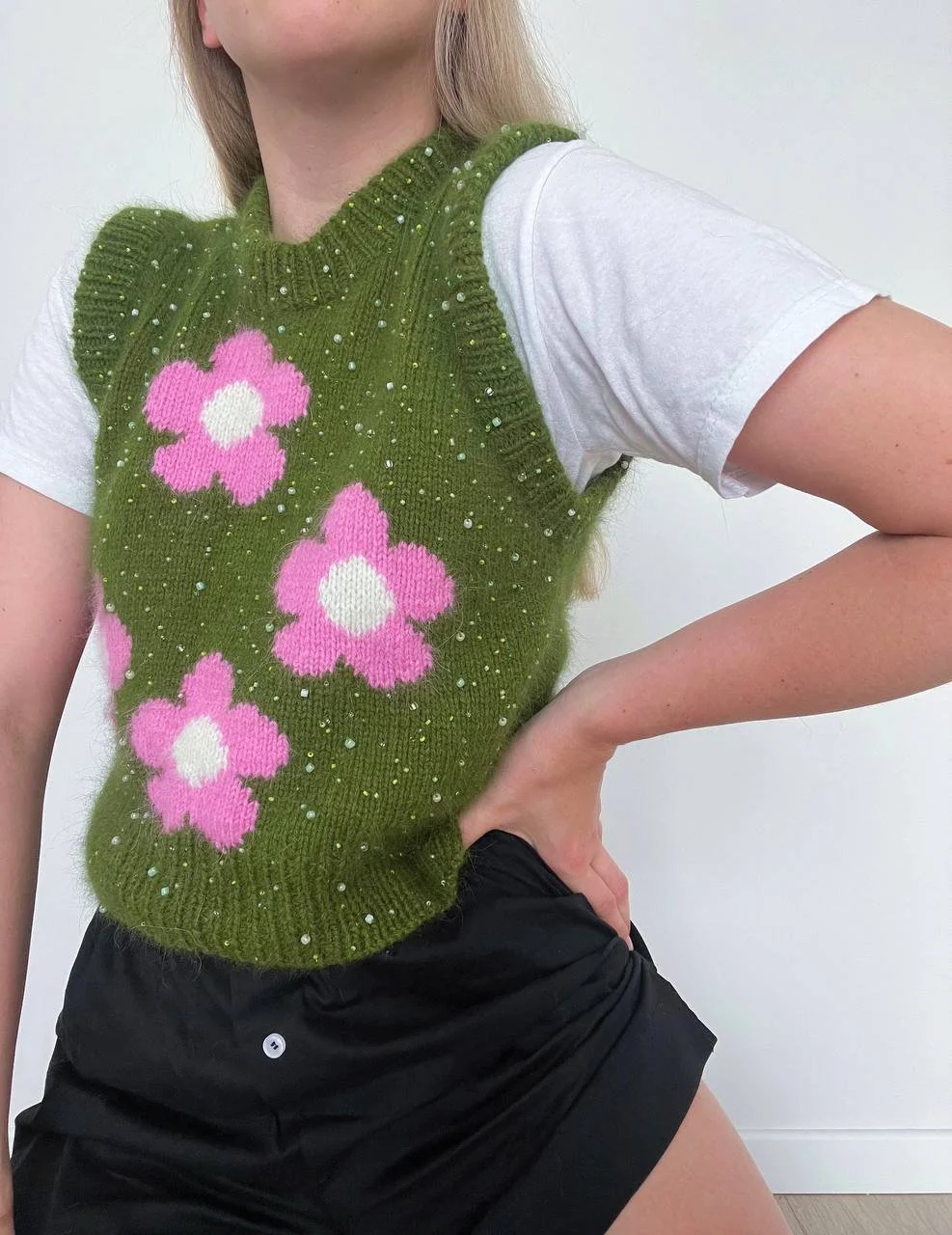 HYSFORM FLOWER STAND KNIT VEST FLOWER STAND KNIT VEST | HYSFORM